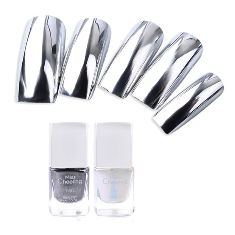 Mirror nail polish bottle with reflective metallic finish by My Store