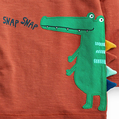 Knitted cotton boys' T-shirt by My Store, shown in a simple front view