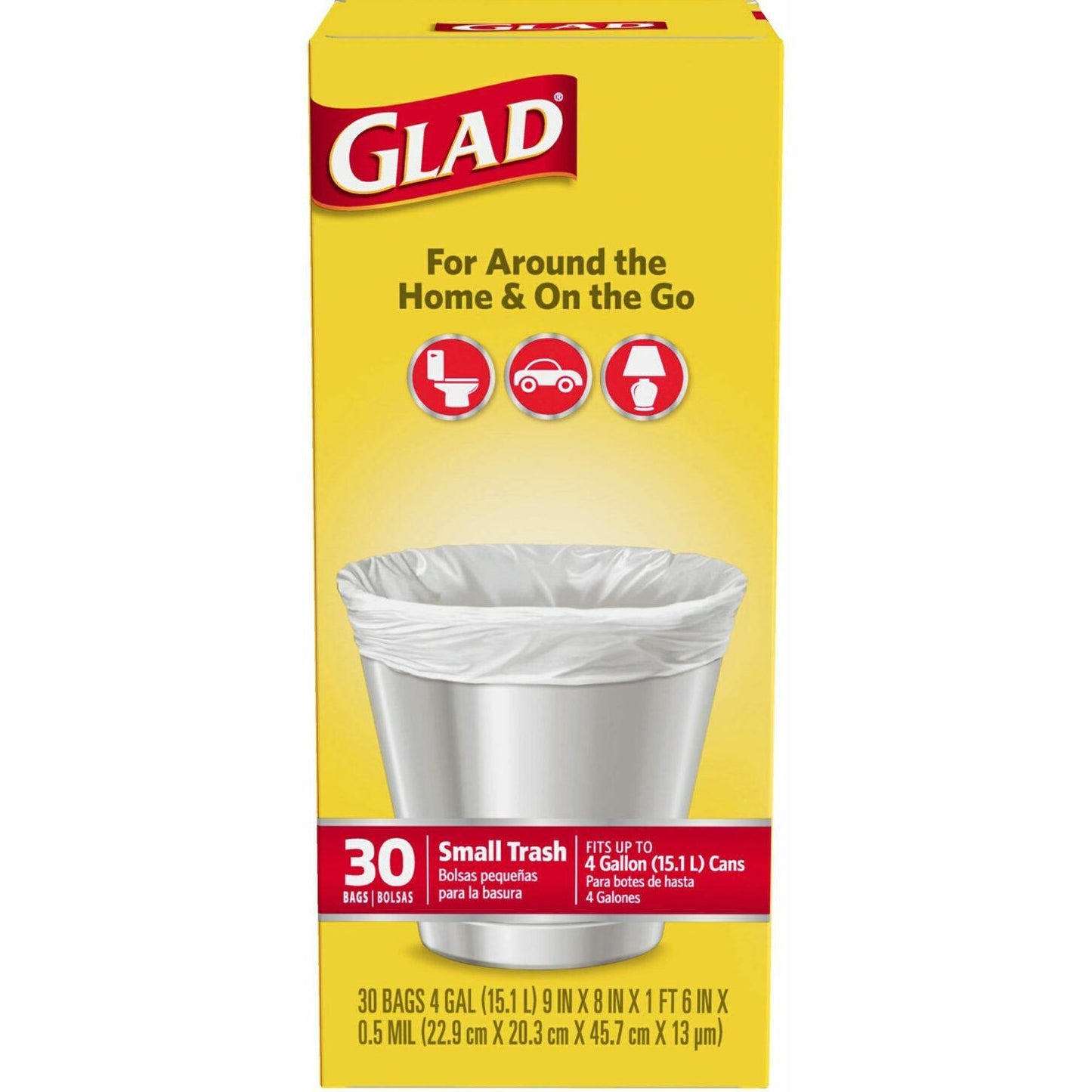 Glad Small Trash Bags - 4 Gallon - 30ct