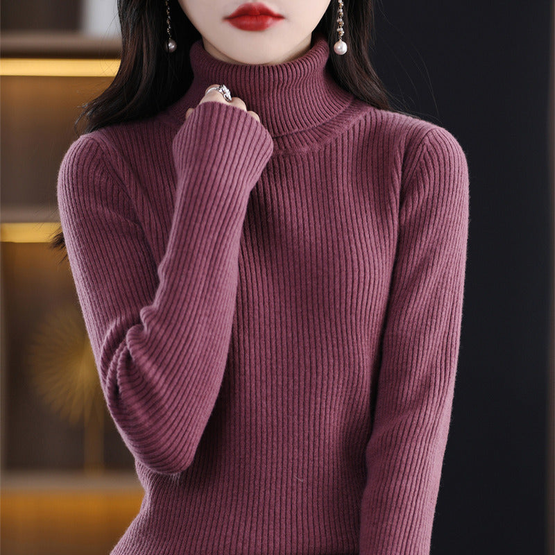 Women's fall-winter turtleneck sweater by My Store in a soft knit design