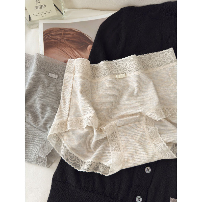 Women's sexy lace shorts in fashionable design; My Store brand garment shown flat lay