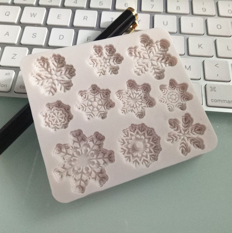 Christmas snowflake silicone mold by My Store for making decorative snowflake shapes