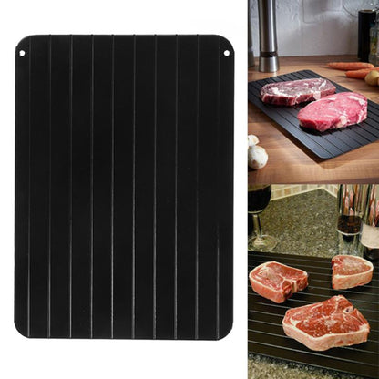 Fast defrosting aluminum thaw tray plate for quick kitchen food thawing