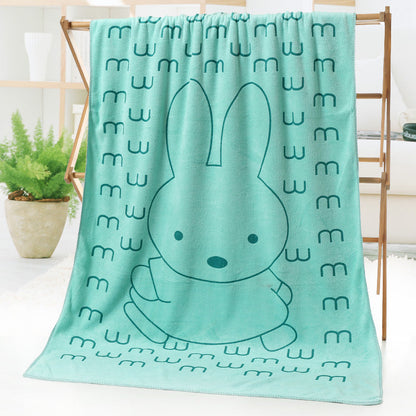 Cartoon print bath beach towel by My Store, soft rectangular towel with colorful character design