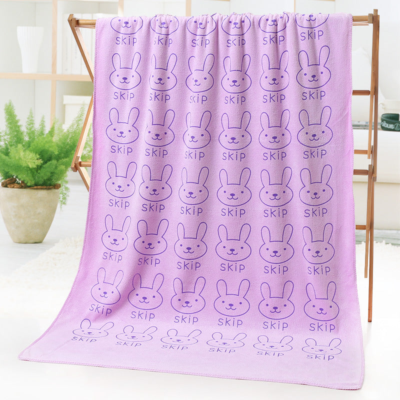 Cartoon print bath towel beach towel, soft textile design by My Store