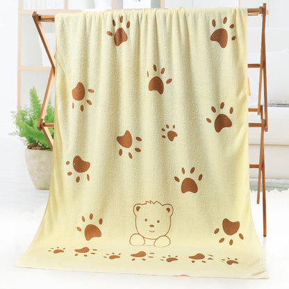 Cartoon print bath towel beach towel in a colorful design by My Store