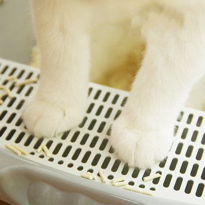 Baby Cat deodorant excrement basin sand basin by My Store, white plastic litter box for cats