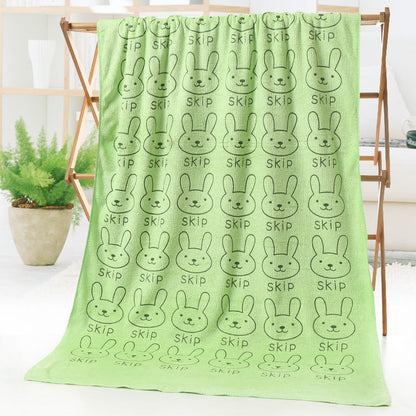Cartoon print bath towel beach towel by My Store, showing a colorful character design