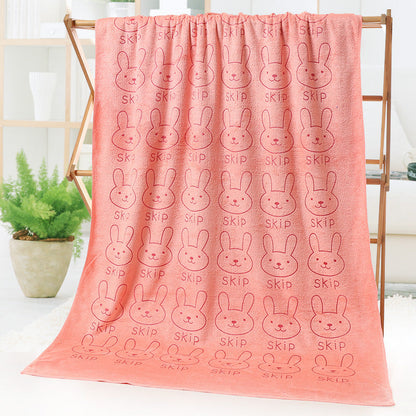 Cartoon print bath beach towel by My Store, soft rectangular towel design