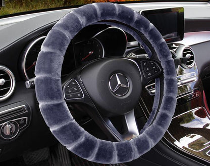 Loop velvet winter-length three-dimensional plush warm grip in black, My Store product close-up