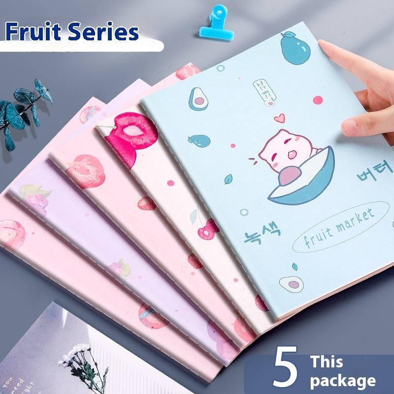 Thickened A5 practice notebook with simple girl-heart design and B5 notebook styling