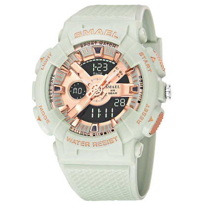 Outdoor sports waterproof multifunctional electronic watch with digital display and durable wristband