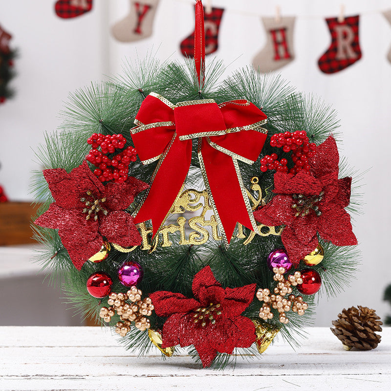 Christmas decorations creative gifts and Christmas wreath ornaments in festive holiday display