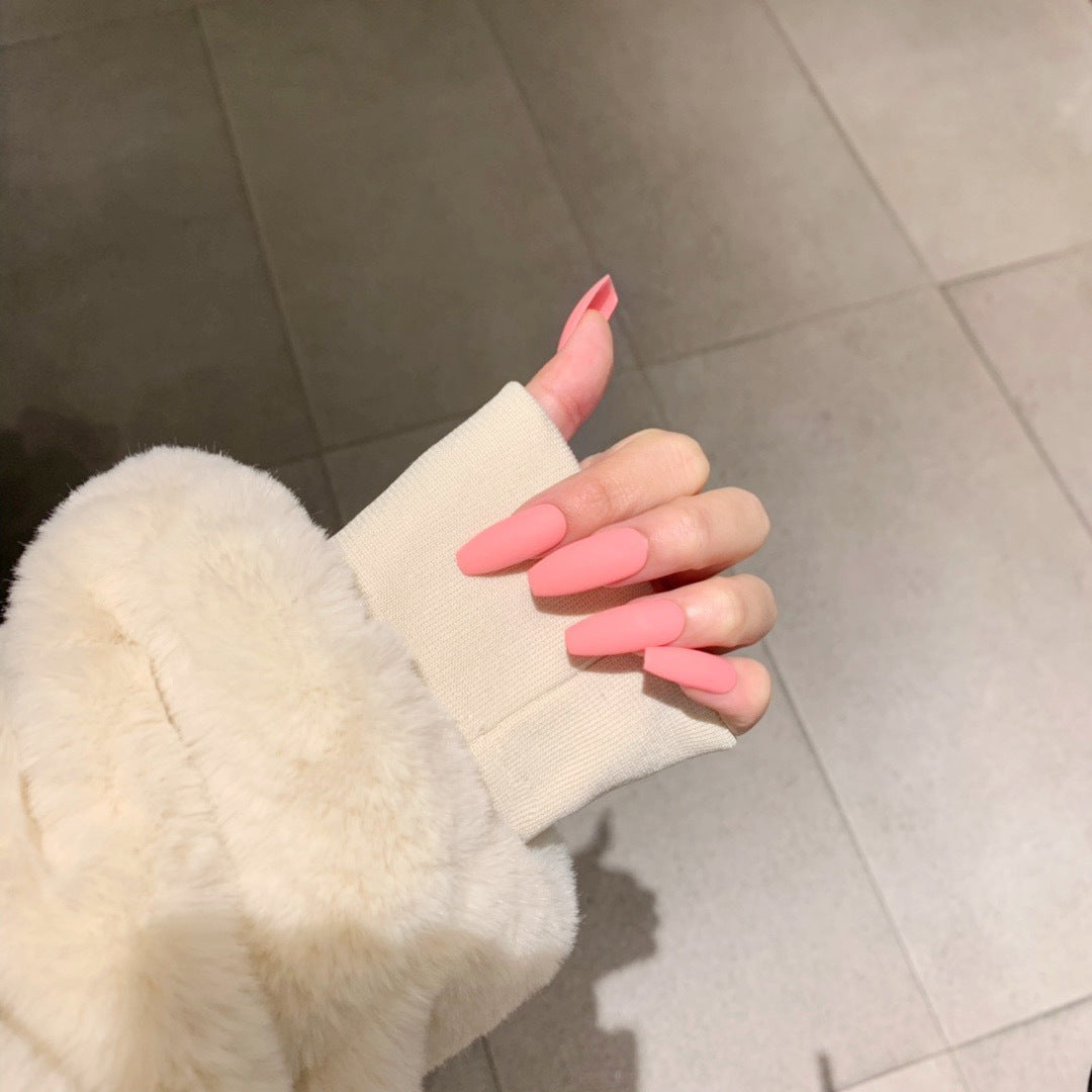 Nail Art Scrub Ballet fake nails by My Store, displaying a ballet-inspired nail design