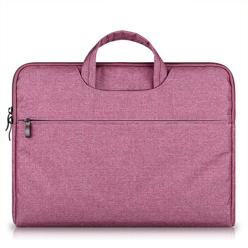 Apple-compatible laptop bag in black nylon with padded compartments and adjustable shoulder strap