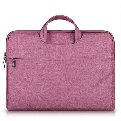 Apple-compatible laptop bag in black nylon with padded compartments and adjustable shoulder strap