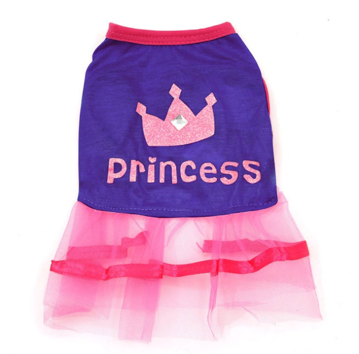 Lace dog skirt with delicate trim and lightweight fabric for small pets