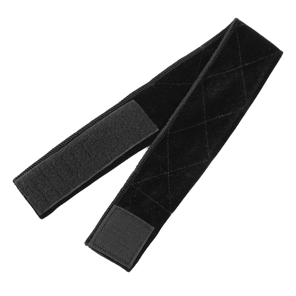 Wig fixed headband with Velcro closure, black adjustable band for secure wig placement