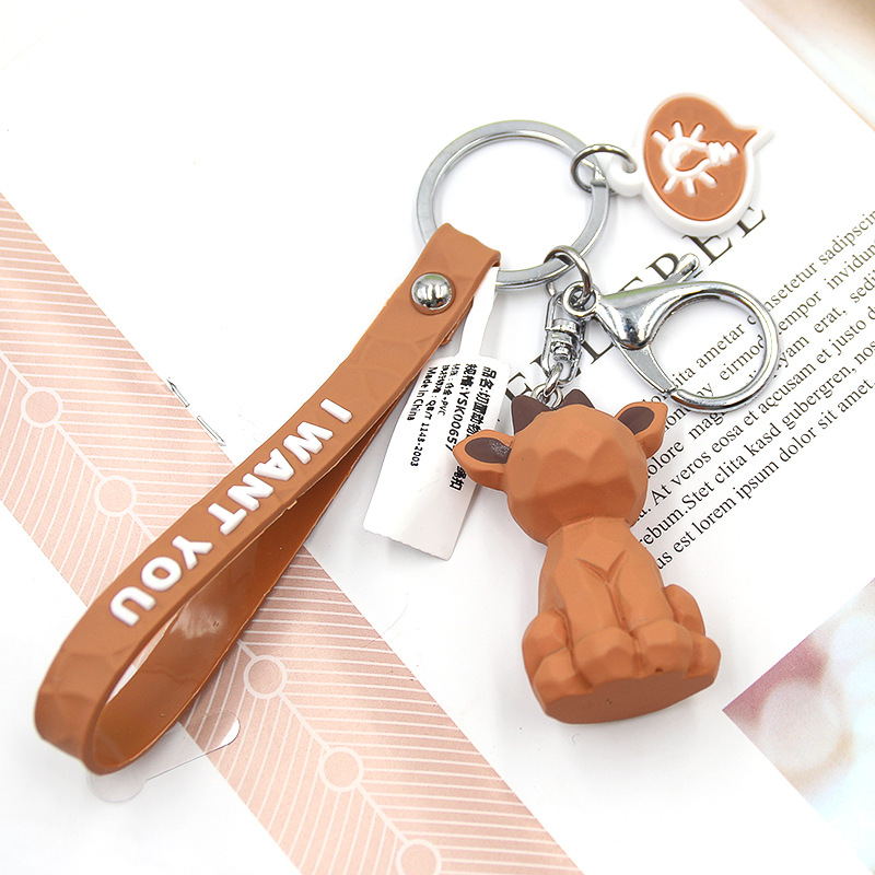 Cute dinosaur keychain key ring in a fashionable design