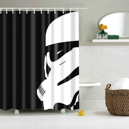 3D digital printing waterproof shower curtain with detailed printed design