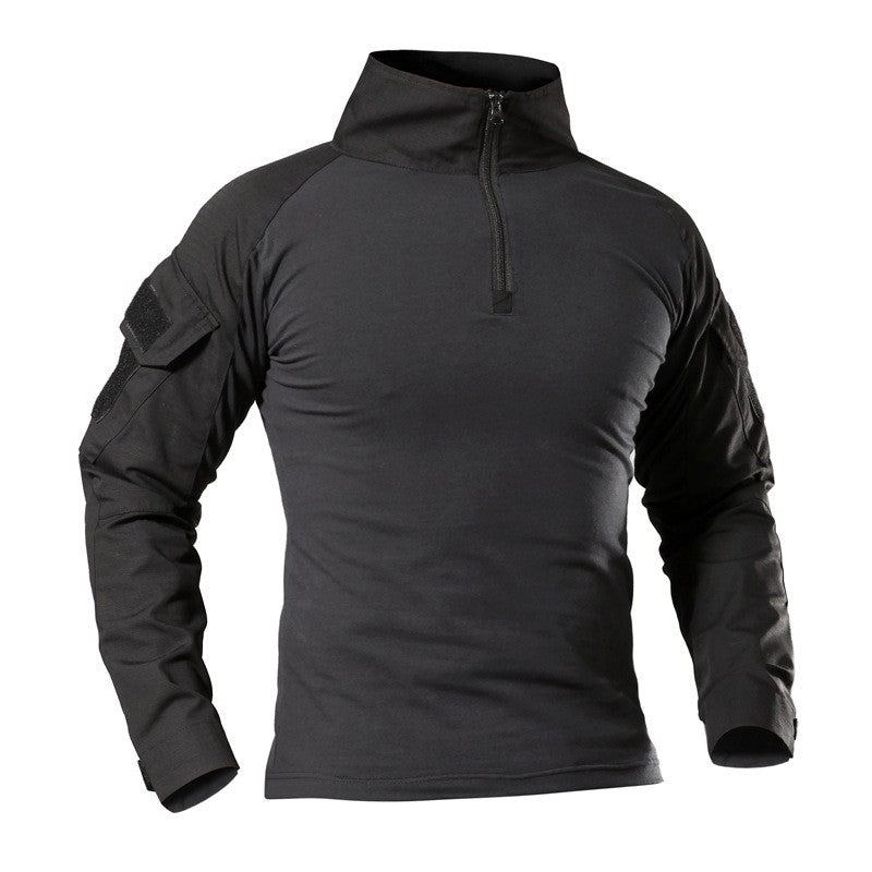 Outdoor tactical t-shirt, front view in durable military-style design