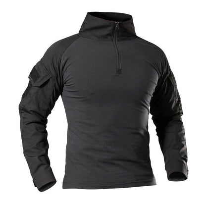 Outdoor tactical t-shirt, front view in durable military-style design