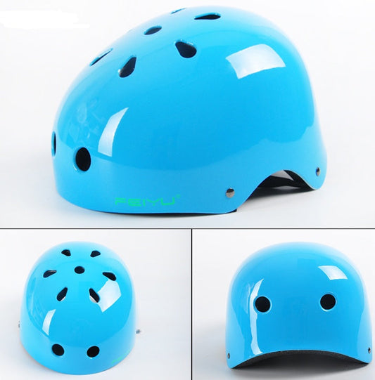 Boiling Fish children's wheel skating helmet for bicycle riding and hip-hop skating, black protective headgear