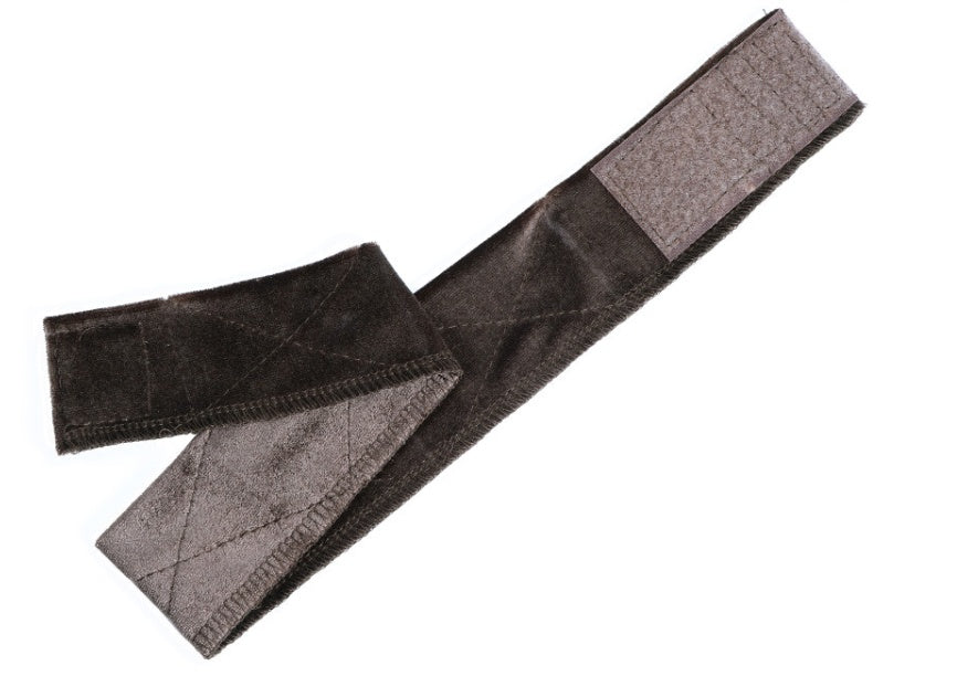 Flexible velvet adjustable wig grip headband in black, designed for secure wig placement