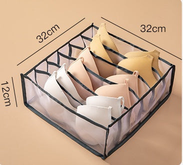 Underwear storage box made of non-woven fabric, compact organizer with divided compartments