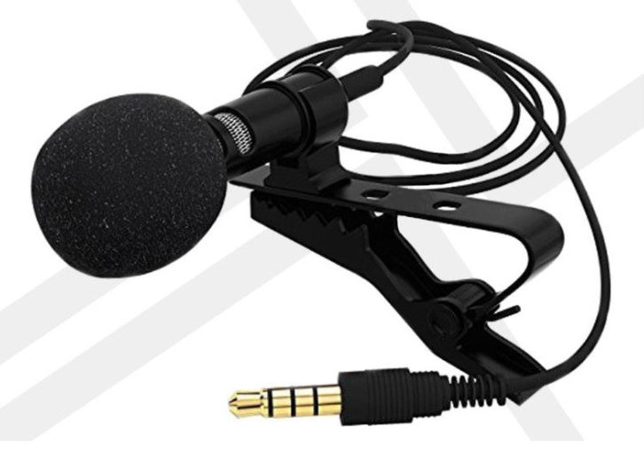 Lavalier microphone by My Store, compact clip-on design with visible microphone capsule and cable