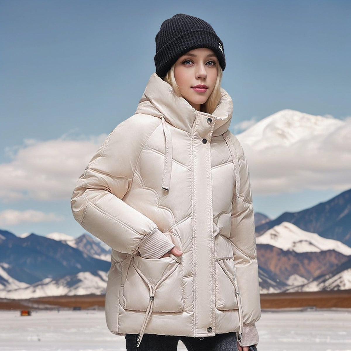 Winter down cotton jacket, Korean loose-fit thick coat from My Store