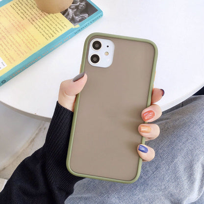 Frosted silicone phone case by My Store, showing a slim protective cover with a matte textured finish