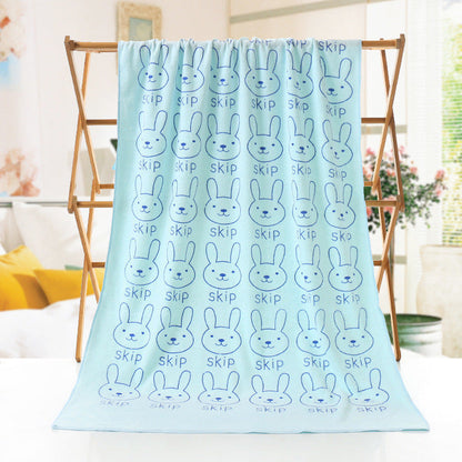 Cartoon print bath towel beach towel featuring a colorful playful design