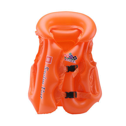Children's swimming suit life jacket for water safety, front view