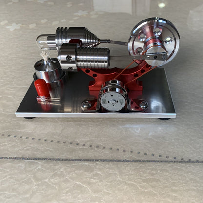 Miniature low-temperature Stirling engine toy steam engine motor generator for children and school demonstrations