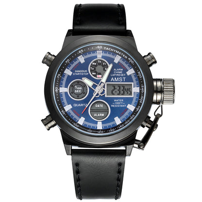 Retro minimalist electronic sports watch for men with stylish business casual design