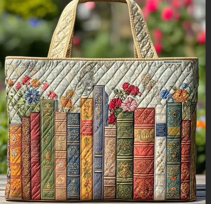 Digital-print quilting tote bag, commuter casual cotton-padded jacket bag in a versatile quilted design