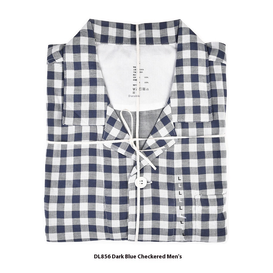 Double-layer yarn pajamas without printing in a simple, solid-color design