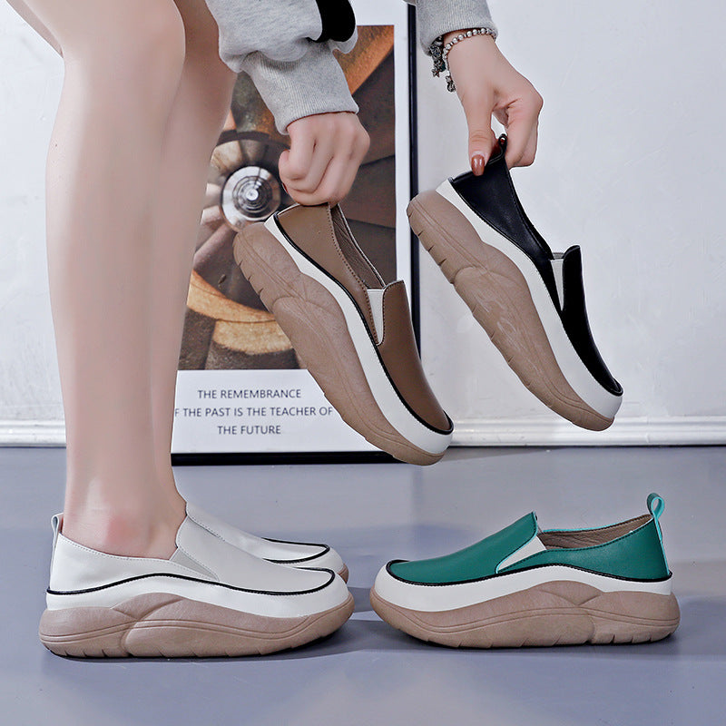 Luxe Comfort Leather Loafers by BACKUPMYFILESNOW® featuring smooth leather upper and classic slip-on design for stylish comfort.