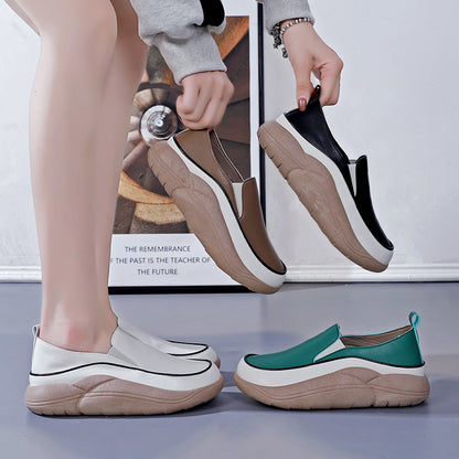 Luxe Comfort Leather Loafers by BACKUPMYFILESNOW® featuring smooth leather upper and classic slip-on design for stylish comfort.