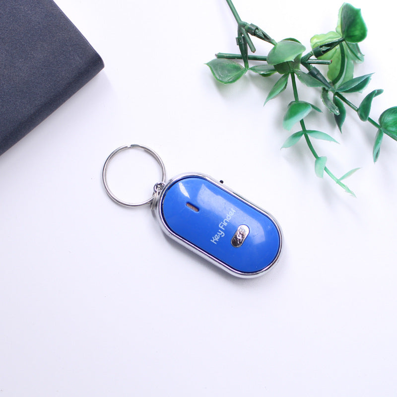 LED whistle control induction key ring, elderly key finder and multi-function anti-lost device with compact design