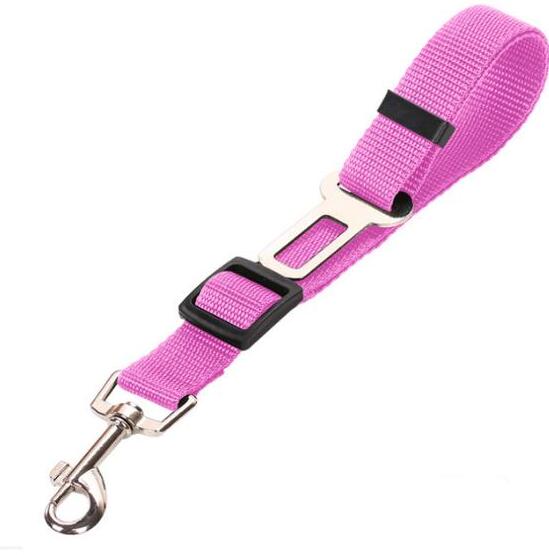 Pet car seat belt leash for dogs, adjustable safety restraint with durable clip and strap