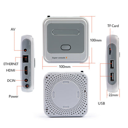 Portable HD wireless game emulator arcade host with built-in games and compact handheld console design