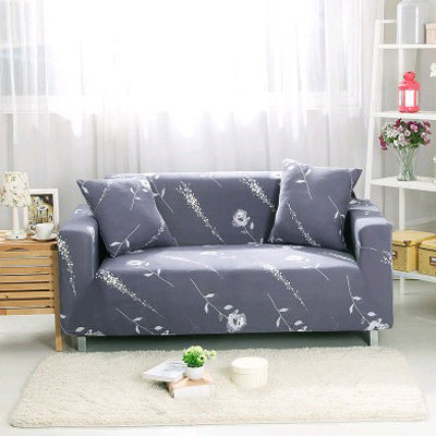 Printed sofa cushion cover in decorative fabric with an all-over pattern