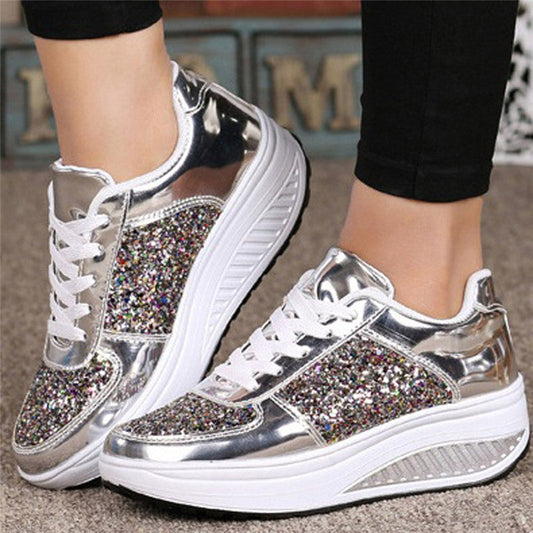 Sequin women's sneakers by My Store, sparkling sequin upper and casual low-top design