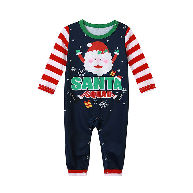 Santa Printed Parent-child Homewear