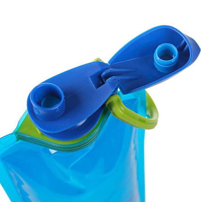 Outdoor folding drinking bag, compact portable design for hiking and camping gear