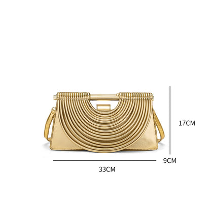 Handcrafted knotted woven noodle-shaped tote bag in textured braided design