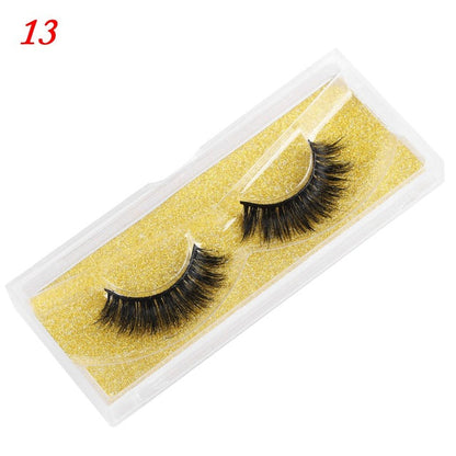 25mm wispy fluffy mink eyelashes, curled strip fake lashes in a natural layered style