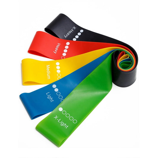 Yoga resistance rubber bands for Pilates, indoor outdoor fitness training, elastic workout bands 0.35mm-1.1mm
